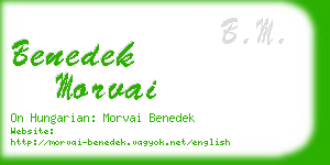 benedek morvai business card